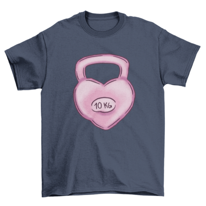 Kettlebell Heart T-shirt | Binge T-shirt Shop