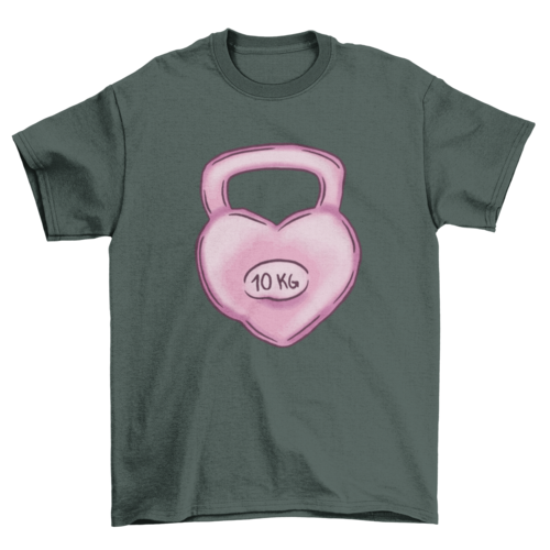Kettlebell Heart T-shirt | Binge T-shirt Shop