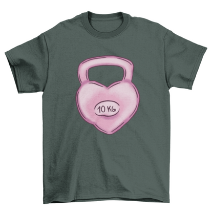 Kettlebell Heart T-shirt | Binge T-shirt Shop