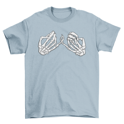 Hand Skeleton Pinky Promise T-shirt | Binge T-shirt Shop