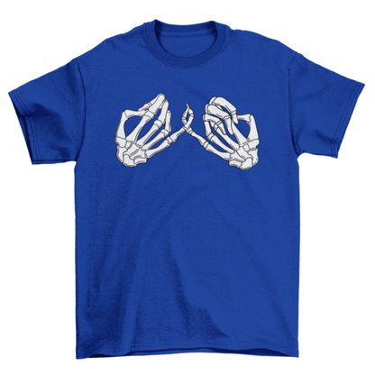 Hand Skeleton Pinky Promise T-shirt | Binge T-shirt Shop