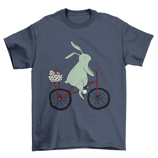 Easter Bunny Riding Bike T-shirt Design | Binge T-shirt Shop