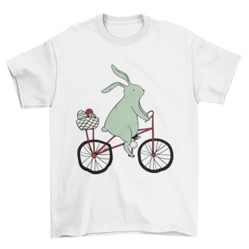 Easter Bunny Riding Bike T-shirt Design | Binge T-shirt Shop