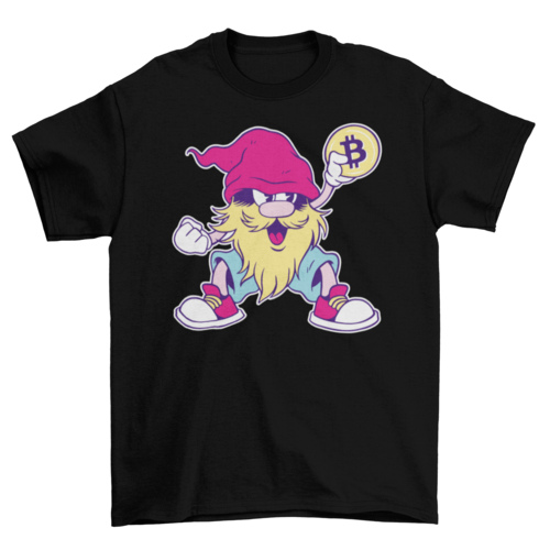 Bitcoin Gnome T-shirt | Binge T-shirt Shop