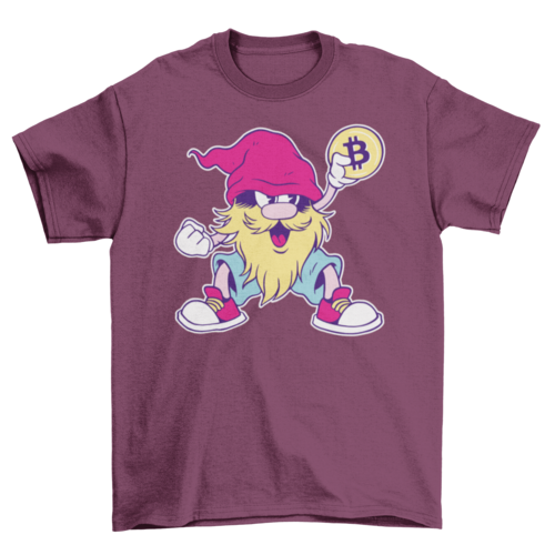 Bitcoin Gnome T-shirt | Binge T-shirt Shop