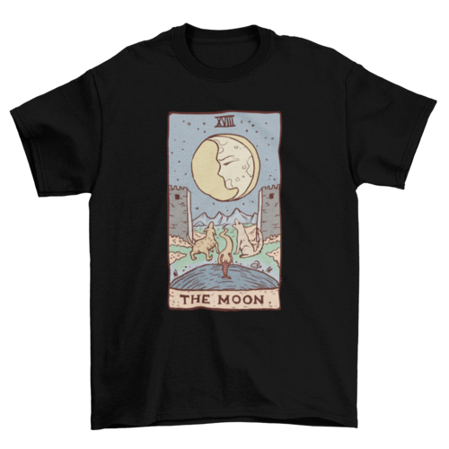 The Moon Tarot Card T-shirt | Binge T-shirt Shop