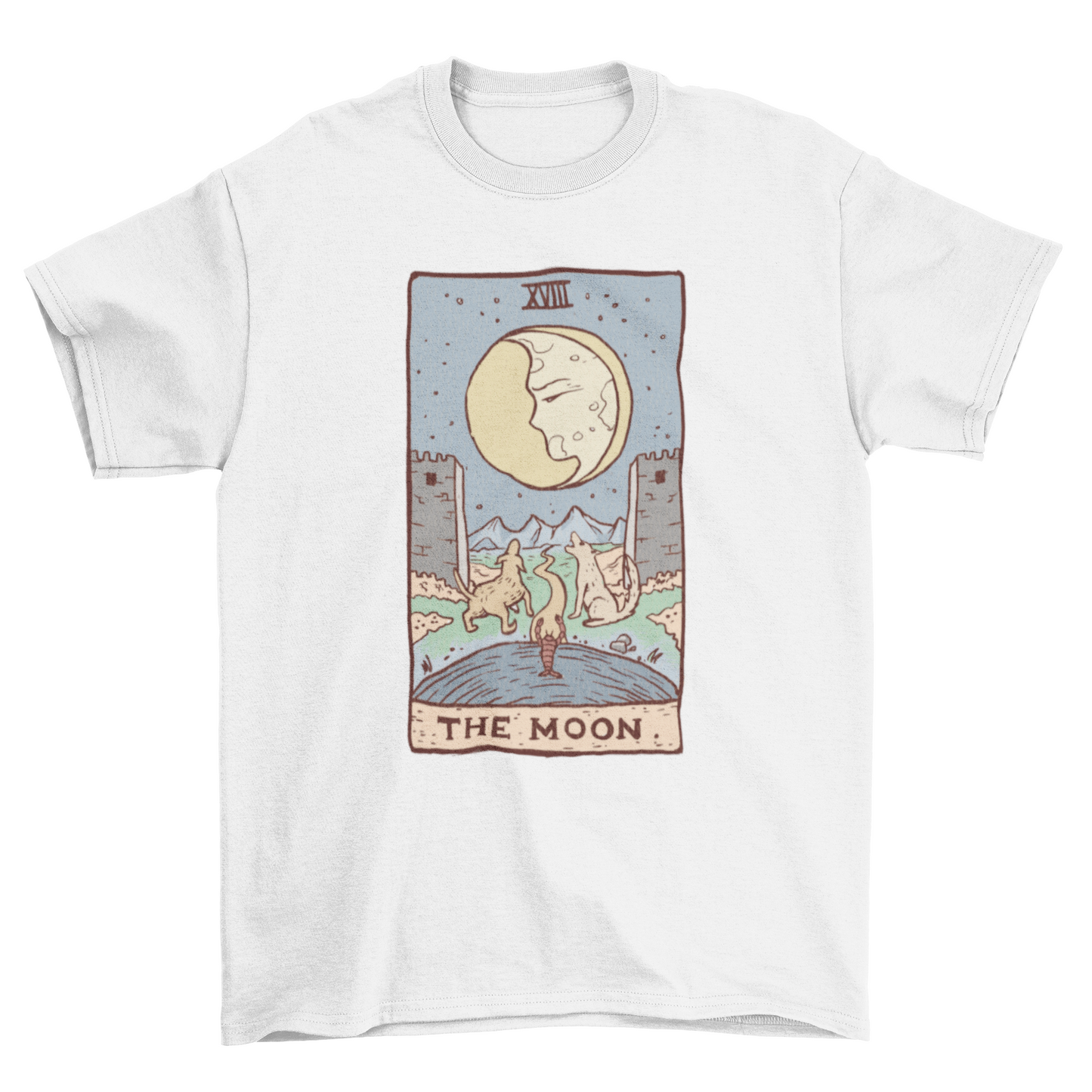 The Moon Tarot Card T-shirt | Binge T-shirt Shop
