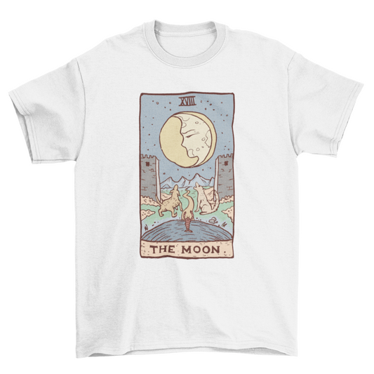 The Moon Tarot Card T-shirt | Binge T-shirt Shop