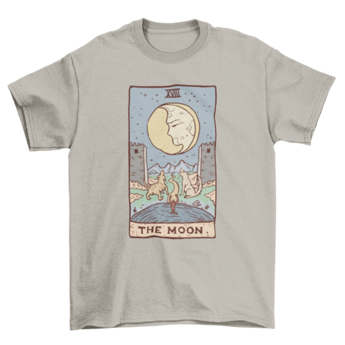 The Moon Tarot Card T-shirt | Binge T-shirt Shop