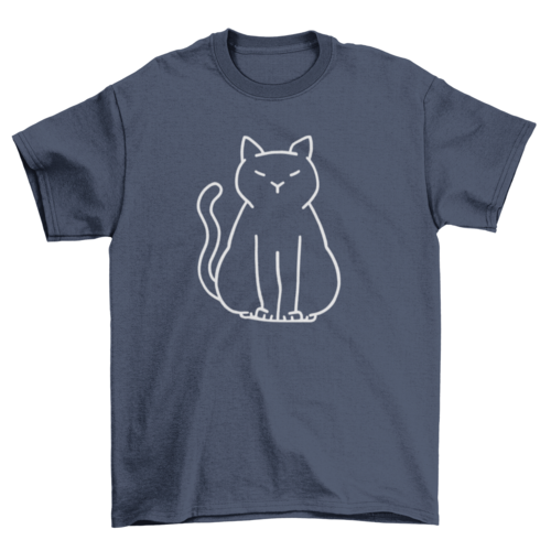 Minimalist Cat T-shirt | Binge T-shirt Shop