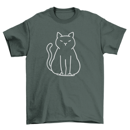Minimalist Cat T-shirt | Binge T-shirt Shop