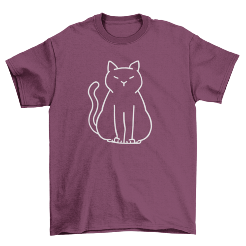 Minimalist Cat T-shirt | Binge T-shirt Shop