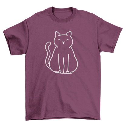 Minimalist Cat T-shirt | Binge T-shirt Shop