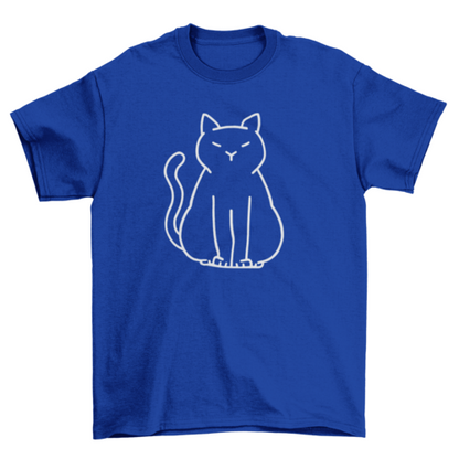 Minimalist Cat T-shirt | Binge T-shirt Shop