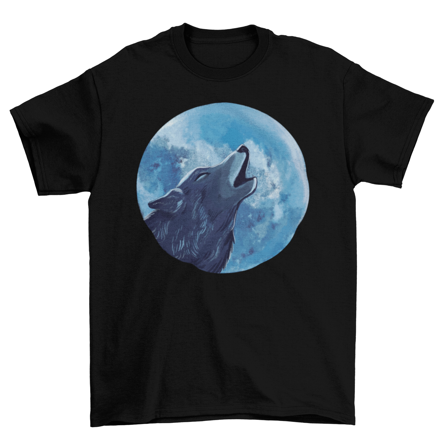 Wolf Howling Illustration T-shirt | Binge T-shirt Shop