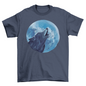 Wolf Howling Illustration T-shirt | Binge T-shirt Shop