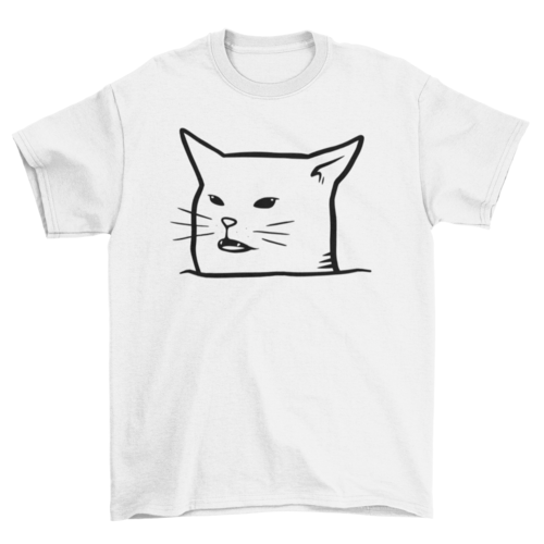 Unimpressed Meh Black Cat T-shirt | Binge T-shirt Shop