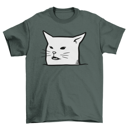 Unimpressed Meh Black Cat T-shirt | Binge T-shirt Shop
