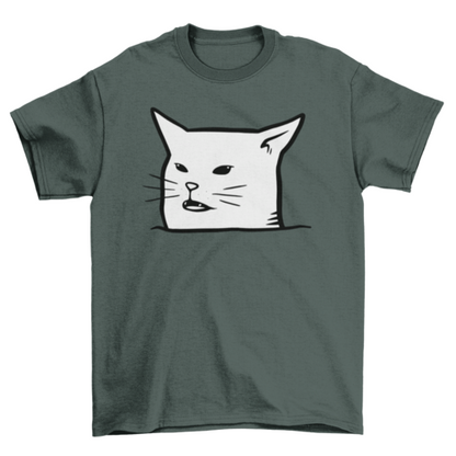 Unimpressed Meh Black Cat T-shirt | Binge T-shirt Shop