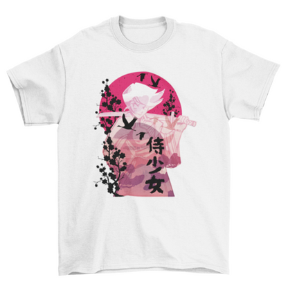 Samurai Woman Anime T-shirt | Binge T-shirt Shop