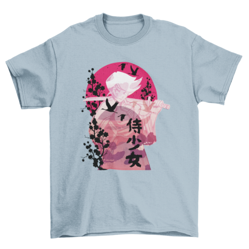 Samurai Woman Anime T-shirt | Binge T-shirt Shop