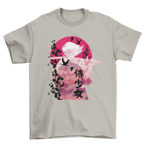 Samurai Woman Anime T-shirt | Binge T-shirt Shop