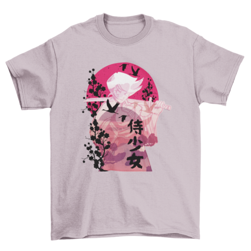 Samurai Woman Anime T-shirt | Binge T-shirt Shop