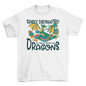 Dragons books and coffee t-shirt