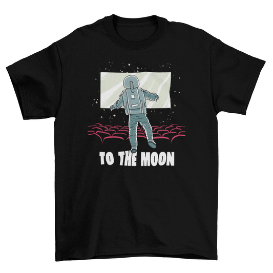 Astronaut in Movie Theatre T-shirt | Binge T-shirt Shop