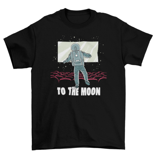 Astronaut in Movie Theatre T-shirt | Binge T-shirt Shop