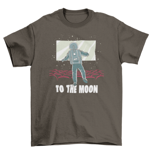 Astronaut in Movie Theatre T-shirt | Binge T-shirt Shop