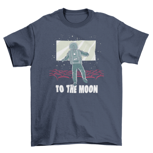 Astronaut in Movie Theatre T-shirt | Binge T-shirt Shop