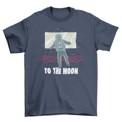 Astronaut in Movie Theatre T-shirt | Binge T-shirt Shop