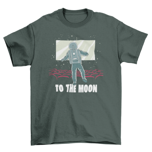 Astronaut in Movie Theatre T-shirt | Binge T-shirt Shop