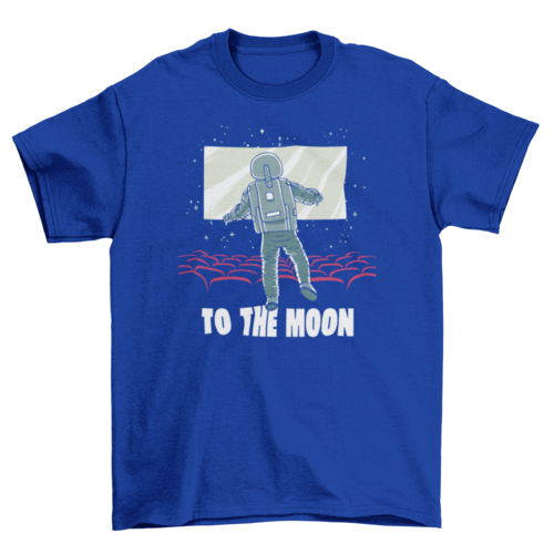 Astronaut in Movie Theatre T-shirt | Binge T-shirt Shop