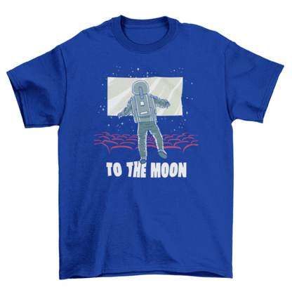 Astronaut in Movie Theatre T-shirt | Binge T-shirt Shop