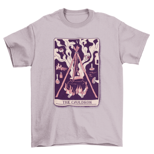 Cauldron mystical tarot card t-shirt
