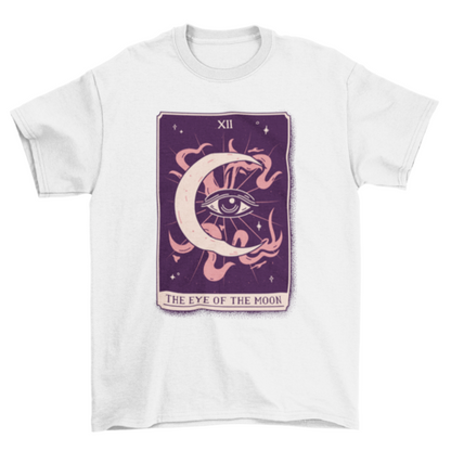 Eye on the moon mystical tarot card t-shirt design