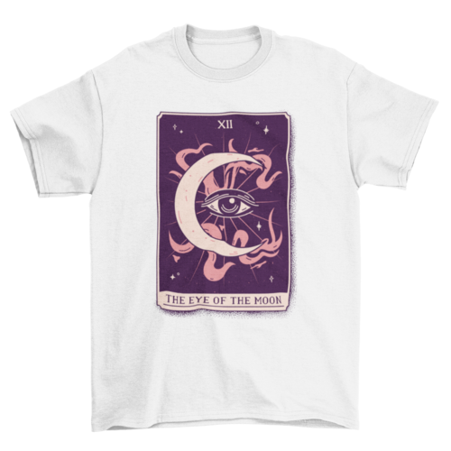 Eye on the moon mystical tarot card t-shirt design