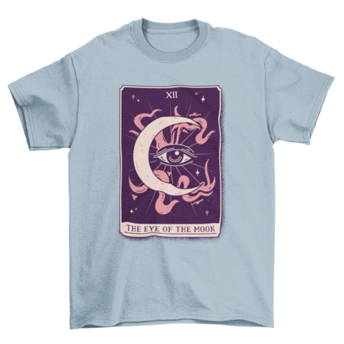 Eye on the moon mystical tarot card t-shirt design