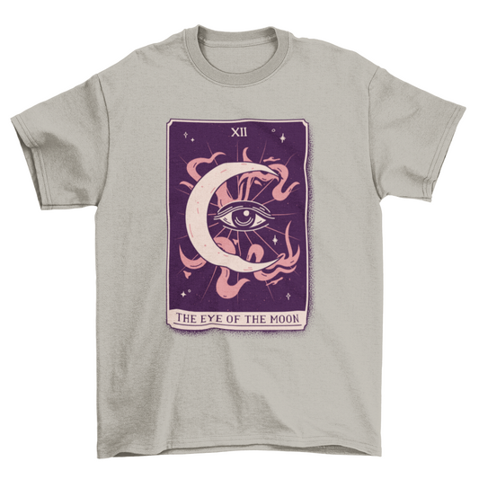 Eye on the moon mystical tarot card t-shirt design