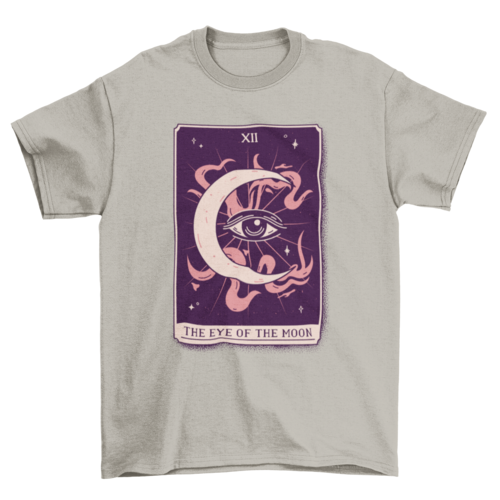 Eye on the moon mystical tarot card t-shirt design
