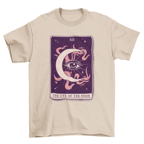 Eye on the moon mystical tarot card t-shirt design