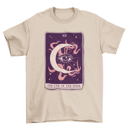 Eye on the moon mystical tarot card t-shirt design