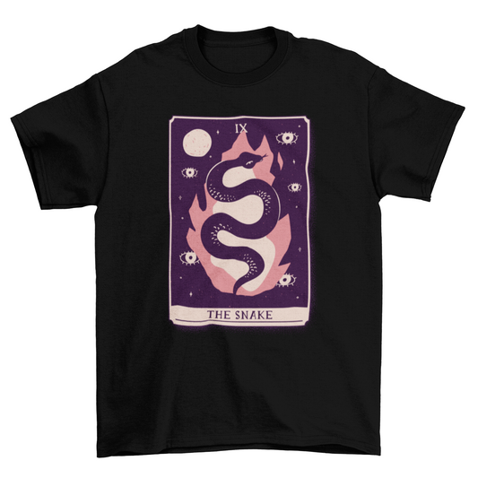 Snake mystical tarot card t-shirt