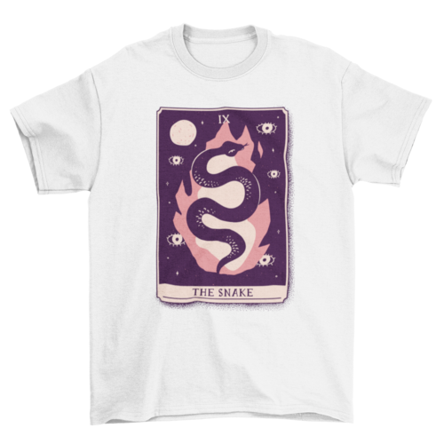 Snake mystical tarot card t-shirt