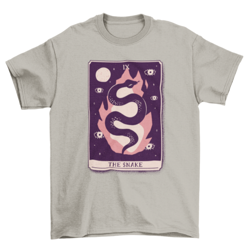 Snake mystical tarot card t-shirt