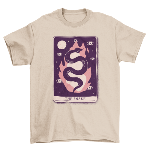 Snake mystical tarot card t-shirt