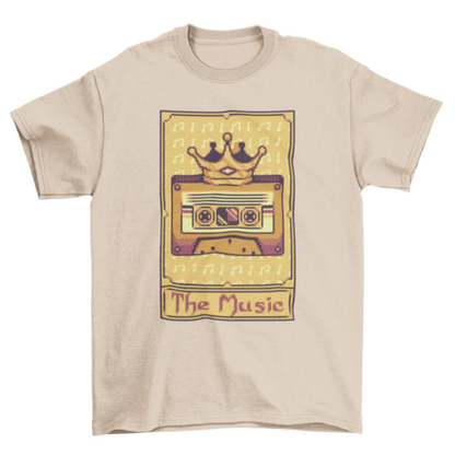 Pixel tarot card music cassette t-shirt