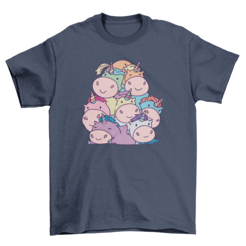 Cute Unicorn Pile T-shirt | Binge T-shirt Shop